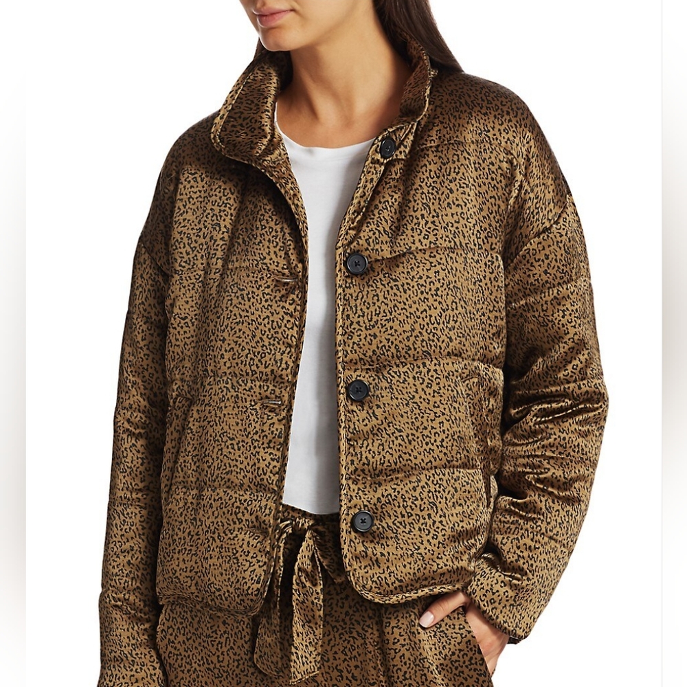 Joie Maysa Leopard Print Puffer Jacket